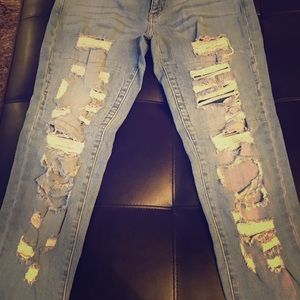 Distressed Denim Jeans